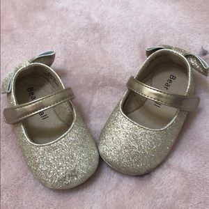 Glitter Gold  baby’s shoes
